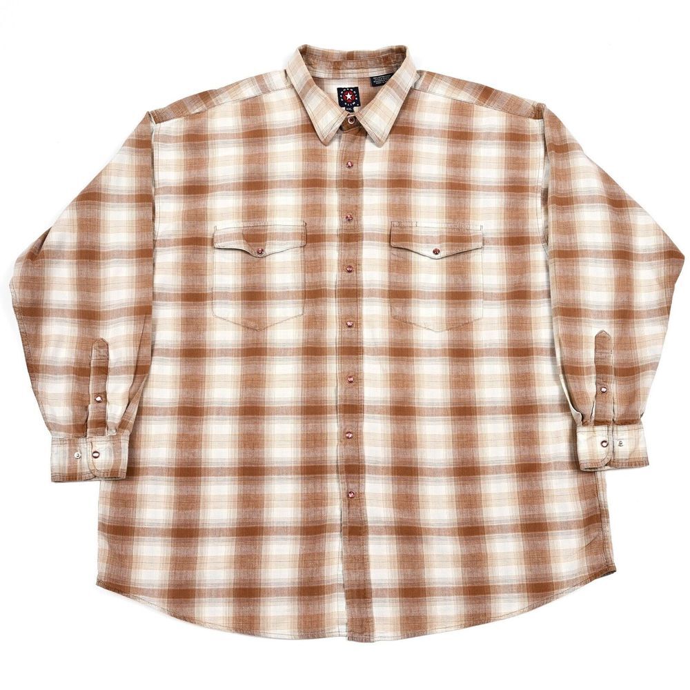 Panhandle Slim Men's 2XL‎ Plaid Pearl Snap Western Shirt Cowboy XXL EUC - Picture 2 of 10